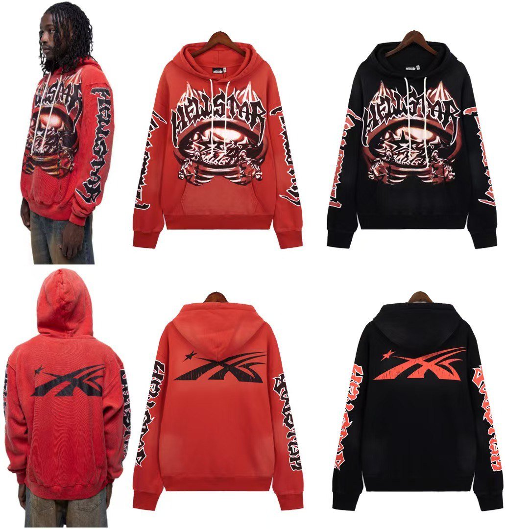 Hellstar Flame Skull Hoodie/Sweatshirt [40 styles]