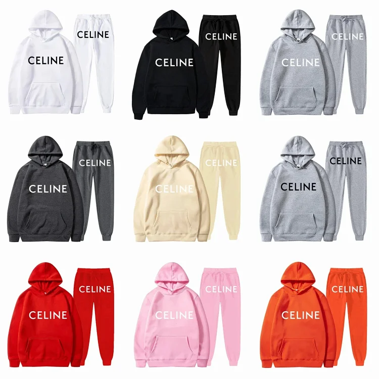 CELINE Logo Hoodie & Jogger Set [37 styles]