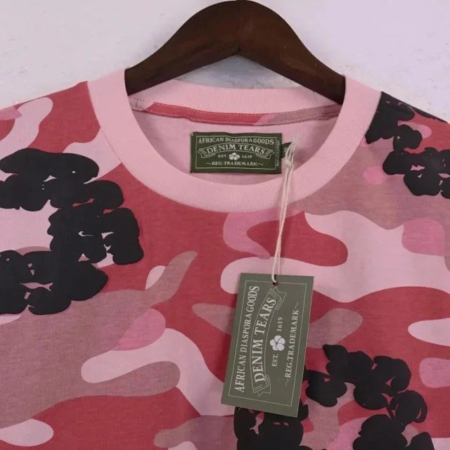  DENIM TEARS Kapok Camouflage Foam Print Loose Short-sleeved T-shirt Shorts Set [10 styles]