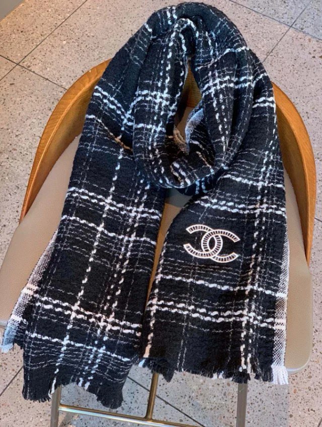 Chanel Tweed Plaid Scarf [4 styles]