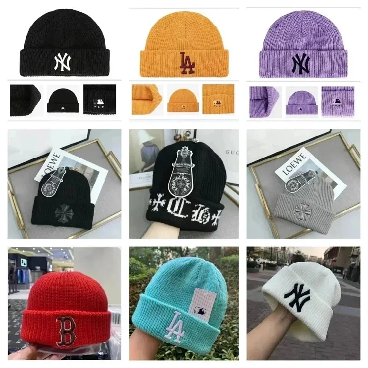  MLB & Chrome Hearts Knit Beanie Hats [35 styles]