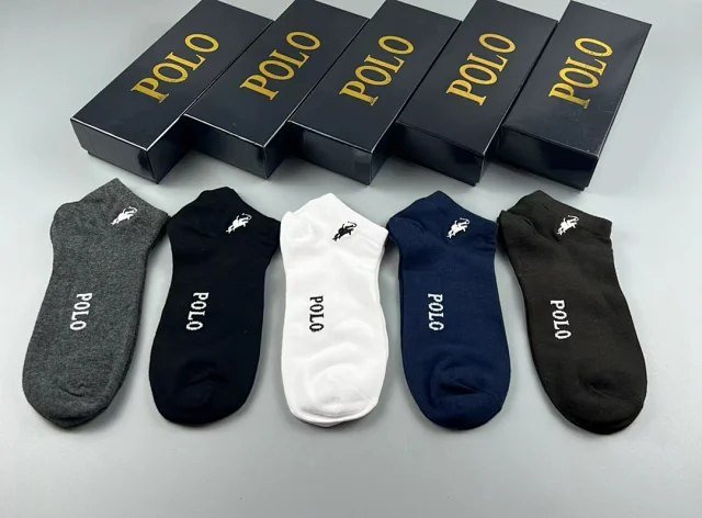 POLO Solid Color Breathable Ankle Socks [5 styles]