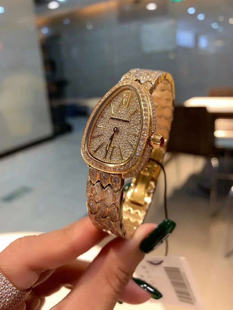 diamond encrusted snake bracelet snake-